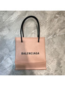 Balenciaga Calfskin Vertical Mini Shopping Tote Bag 201016 Nude Pink/Black 2020
