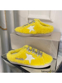 Golden Goose Super-Star Sequins & Shearling Sneakers Mules Yellow 2021 