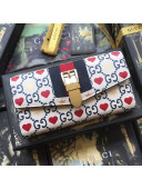 Gucci Sylvie Leather GG Heart Star Continental Wallet ‎476084 2019