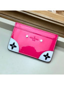 Louis Vuitton Venice Card Holder in Patent Leather M67639 Hot Pink 