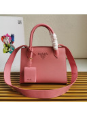 Prada Small Saffiano Leather Monochrome Top Handle Bag 1BA156 Pink 2021