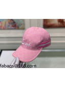 Gucci Embroidered GG Canvas Baseball Hat Pink 2021