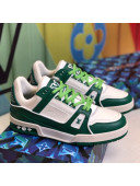 Louis Vuitton LV Trainer Sneakers 1A812O White/Green 202002 (For Women and Men)