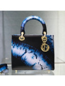 Dior Medium Lady Dior Bag in Blue Printed Calfskin 2020