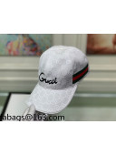 Gucci Embroidered GG Canvas Baseball Hat White/Web 2021