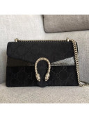 Gucci Dionysus GG Velvet Small Shoulder Bag 400249 Black 2018