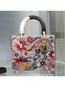 Dior Medium Lady Dior Bag in Flower Beads Embroidery 03 2020