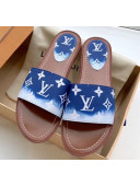 Louis Vuitton LV Escale Lock It Flat Mule Sandals Blue 2020