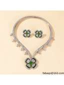 Bvlgari Clover Earrings/Necklace Green 04 2021