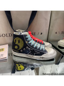 Golden Goose Francy Sneakers in Black Canvas with Crystals 2021