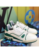 Louis Vuitton Men's LV Trainer Sneakers 1A812O White/Green 202006  