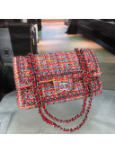 Chanel Tweed Medium Flap Bag Pink/Red/Blue 2019