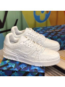 Louis Vuitton Men's LV Trainer Sneakers 1A812O All White 202008 