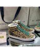 Golden Goose Francy Sneakers in Leopard Print Suede with Shearling Lining 2021