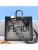 Fendi Sunshine Gradient Leather Medium Shopper Bag Bag Grey 2021