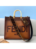 Fendi Sunshine Gradient Leather Medium Shopper Bag Bag Brown 2021