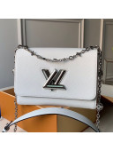 Louis Vuitton Epi Leather Flower Twist MM M55411 White 2019