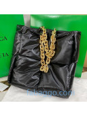 Bottega Veneta The Chain Tote Bag in Padded Woven Calfskin Black 2020