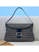 Fendi Vintage Baguette FF Shoulder Bag 0156 Blue 2021