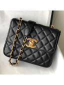 Chanel Lambskin Square Medium Flap Bag AS0088 Black 2021