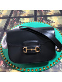 Gucci Leather 1955 Horsebit Small Shoulder Bag 602206 Black 2019