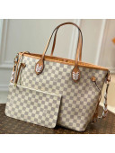 Louis Vuitton Neverfull MM Tote Bag in Damier Azur Canvas N50047 Pink 2021