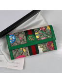 Gucci Ophidia GG Flora Continental Wallet 523153 Green 2019