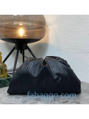 Bottega Veneta Mini The Pouch Clutch/Crossbody Bag in Black Bark Leather 2020