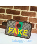 Gucci 'Fake/Not' Print Clutch 636243 Beige 2020