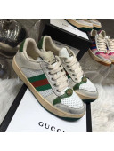 Gucci Women's Screener Leather Sneaker ‎570442 White 2019