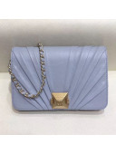 Chanel Pleated Lambskin Wallet on Chain WOC AP0388 Light Blue 2019