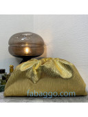 Bottega Veneta Large The Pouch Clutch Bag in Gold Bark Leather 2020