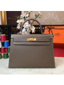 Hermes Kelly 32cm  Original Epsom Leather Bag Dark Grey
