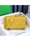 Bottega Veneta Cassette Small Crossbody Messenger Bag in Maxi Weave Yellow 2020