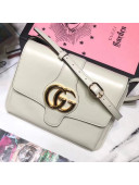 Gucci Calf Leather Arli Medium Shoulder Bag ‎550126 White 2019