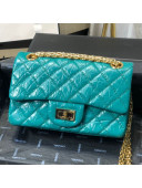 Chanel Quilted Aged Calfskin Small 2.55 Flap Bag A37586 Green 2019