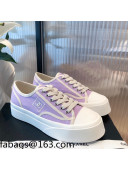 Chanel Canvas Platfrom Sneakers Purple 2021