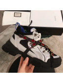 Gucci Flashtrek Sneaker with Removable Crystals Silver/Blue 2018