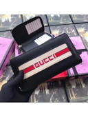 Gucci Strap Leather Zip Around Wallet Black 2018