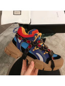 Gucci Flashtrek Sneaker with Removable Crystals Blue/Orange 2018