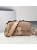 Fendi Baguette Medium Bag in Light Pink Sheepskin Wool 2021 8510