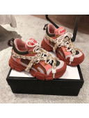 Gucci Flashtrek Lace-up Sneaker with Crystals Pink 2018