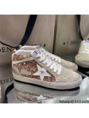 Golden Goose Mid-Star Sneakers in Pink-gold Glitter 2021