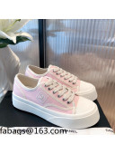 Chanel Canvas Platfrom Sneakers Pink 2021