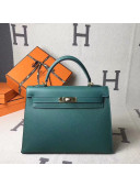 Hermes Kelly 32cm  Original Epsom Leather Bag Green