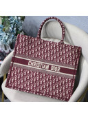 Dior Large Book Tote Embroidered Dior Oblique Canvas Burgundy 2019