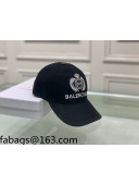 Balenciaga Canvas Baseball Hat Black 2021 110461