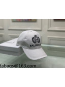 Balenciaga Canvas Baseball Hat White 2021 110460