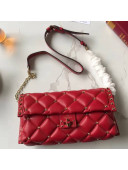Valentino Candystud Shoulder Bag in Soft Lambskin Leather Red 2018