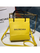 Balenciaga Calfskin North-South Mini Shopping Tote Bag Yellow 2018